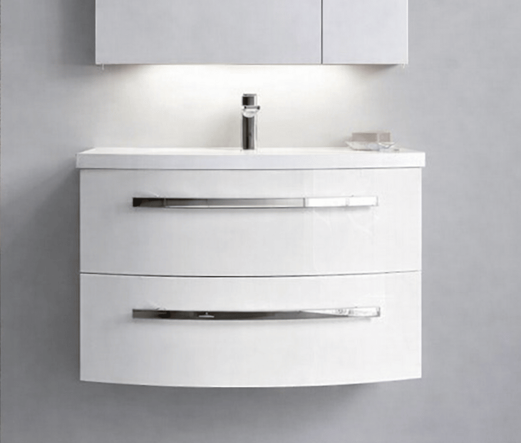 Orka Urla 70 cm Parlak Lake Beyaz Banyo Dolabı Alt Modül ve Lavabo, 5001839ORKA5001839Lavabo Dolabı