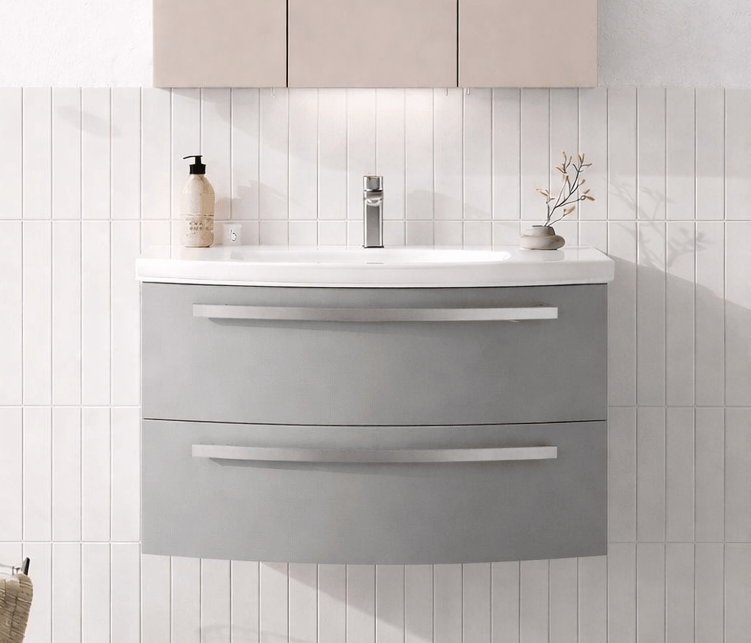 Orka Urla 90 cm Parlak Gri Banyo Dolabı Alt Modül ve Lavabo, 5001848ORKA5001848Lavabo Dolabı