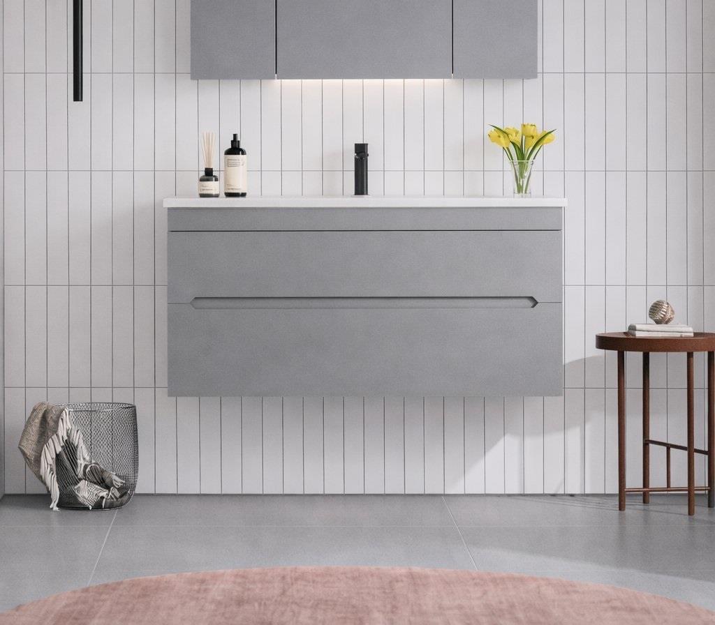 Orka Varna 120 cm Mat Gri Banyo Dolabı Alt Modül ve Lavabo, 5001879ORKA5001879Lavabo Dolabı