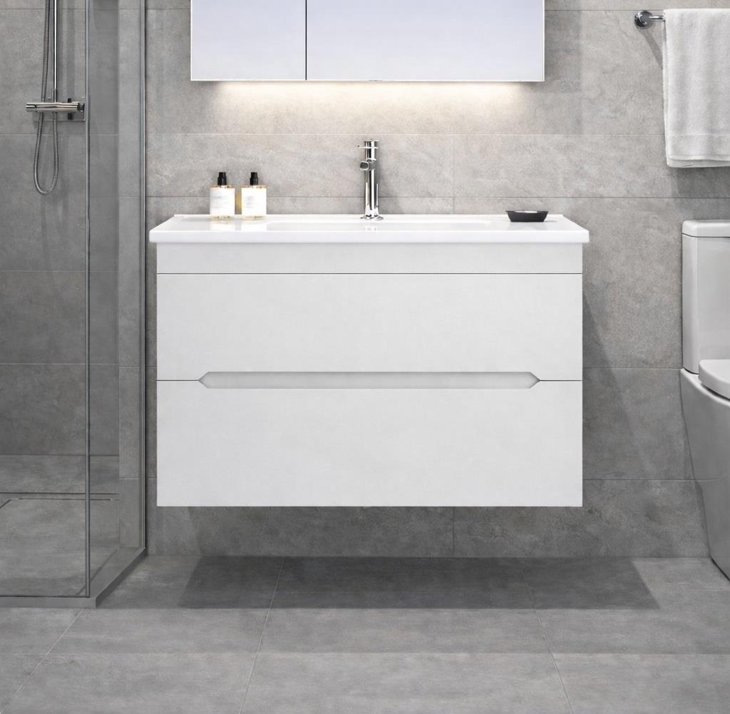 Orka Varna 80 cm Mat Lake Beyaz Banyo Dolabı Alt Modül ve Lavabo, 5002606ORKA5002606Banyo Dolabı Takımı