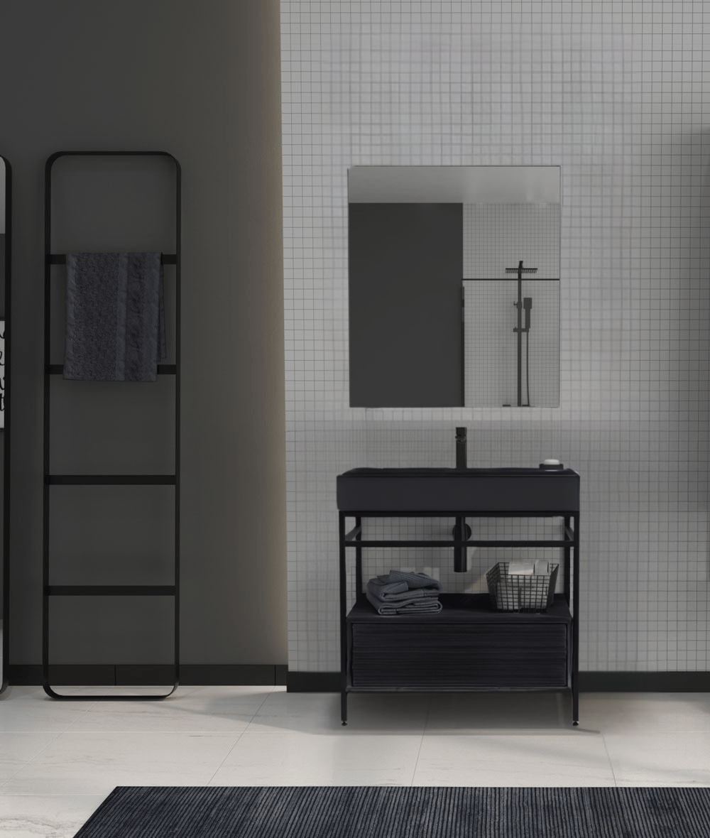 Orka Vegas 60 cm Antrasit Banyo Dolabı TakımıORKA5003742Banyo Dolabı Takımı