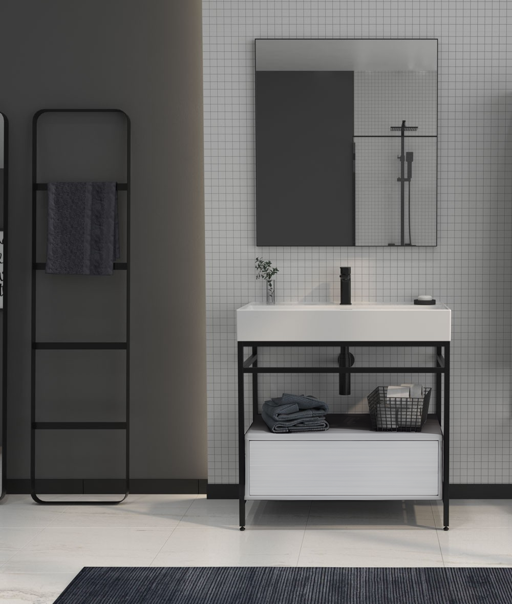 Orka Vegas 80 cm Mat Beyaz Banyo Dolabı TakımıORKA5003770Banyo Dolabı Takımı