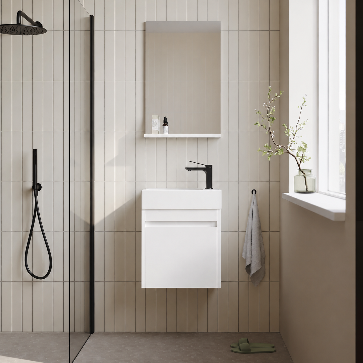 Orka Yedisu Banyo Dolabı Takımı, 45 cm, Parlak Beyaz (Etajerli Ayna), 5000603ORKA5000603Banyo Dolabı Takımı