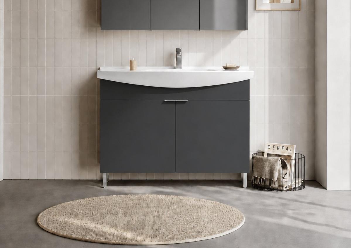 PURUS 100 ALT+LVB AYAKLI M.ANTRASITORKA5008452Lavabo Dolabı