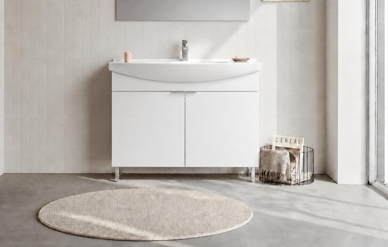 PURUS 100 ALT+LVB AYAKLI P.BEYAZORKA5007962Lavabo Dolabı