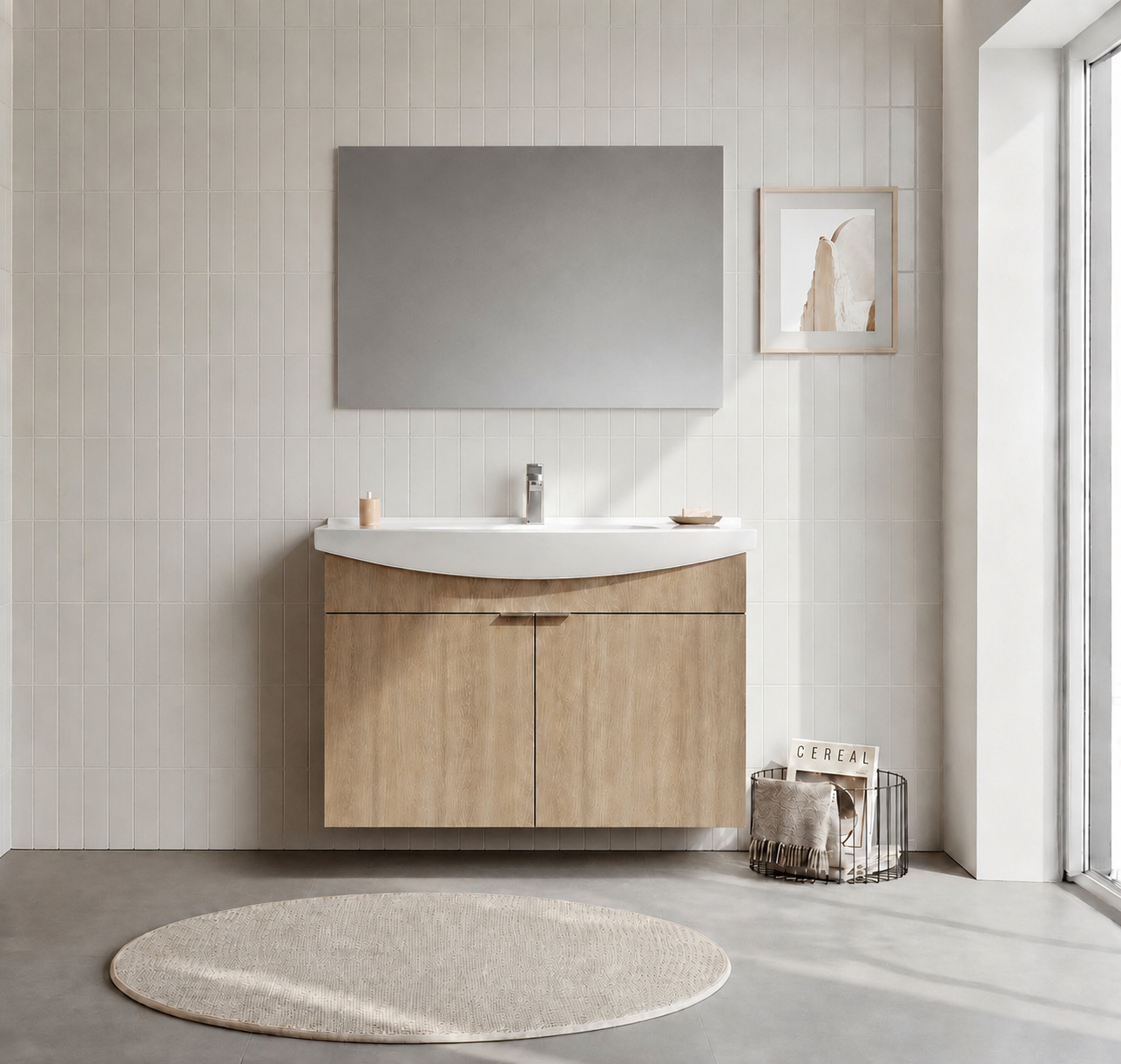 PURUS 100 TKM ASMA DZ AYNA BUDVAORKA5008327Banyo Dolabı Takımı