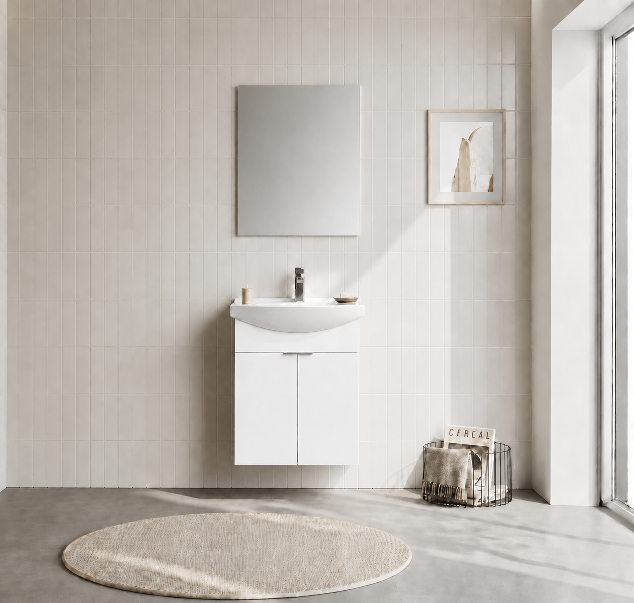 PURUS 55 TKM ASMA DZ AYNA P.BEYAZORKA5008317Banyo Dolabı Takımı