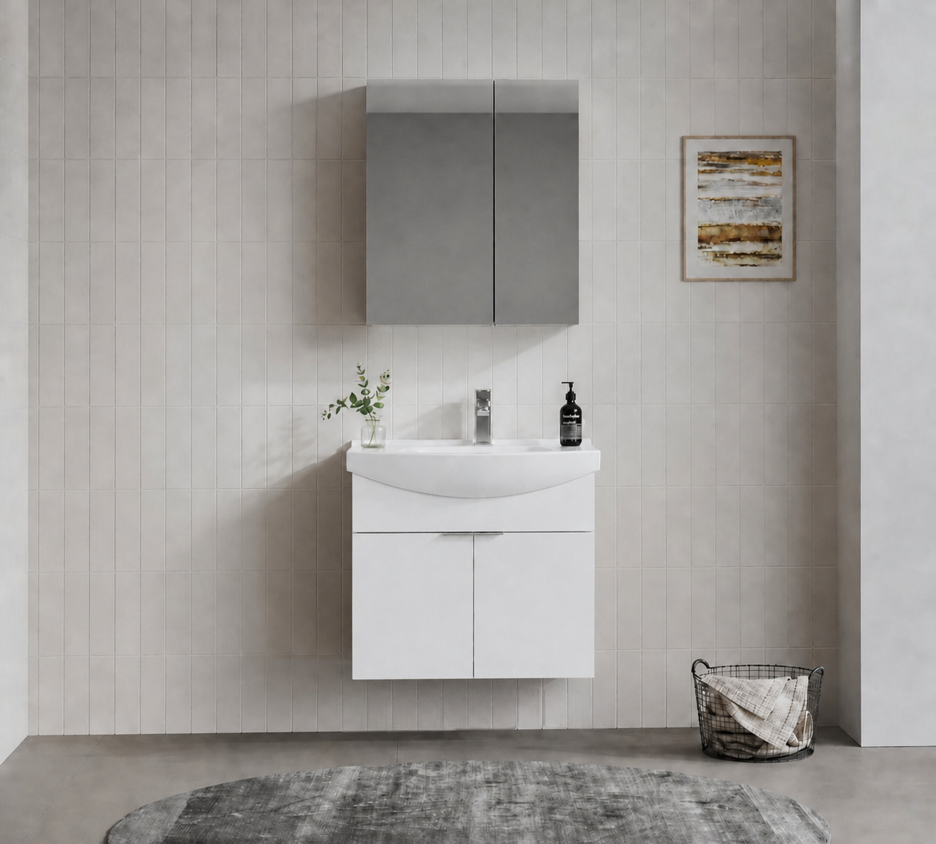 PURUS 65 TKM ASMA DOLAPLI P.BEYAZORKA5008340Banyo Dolabı Takımı