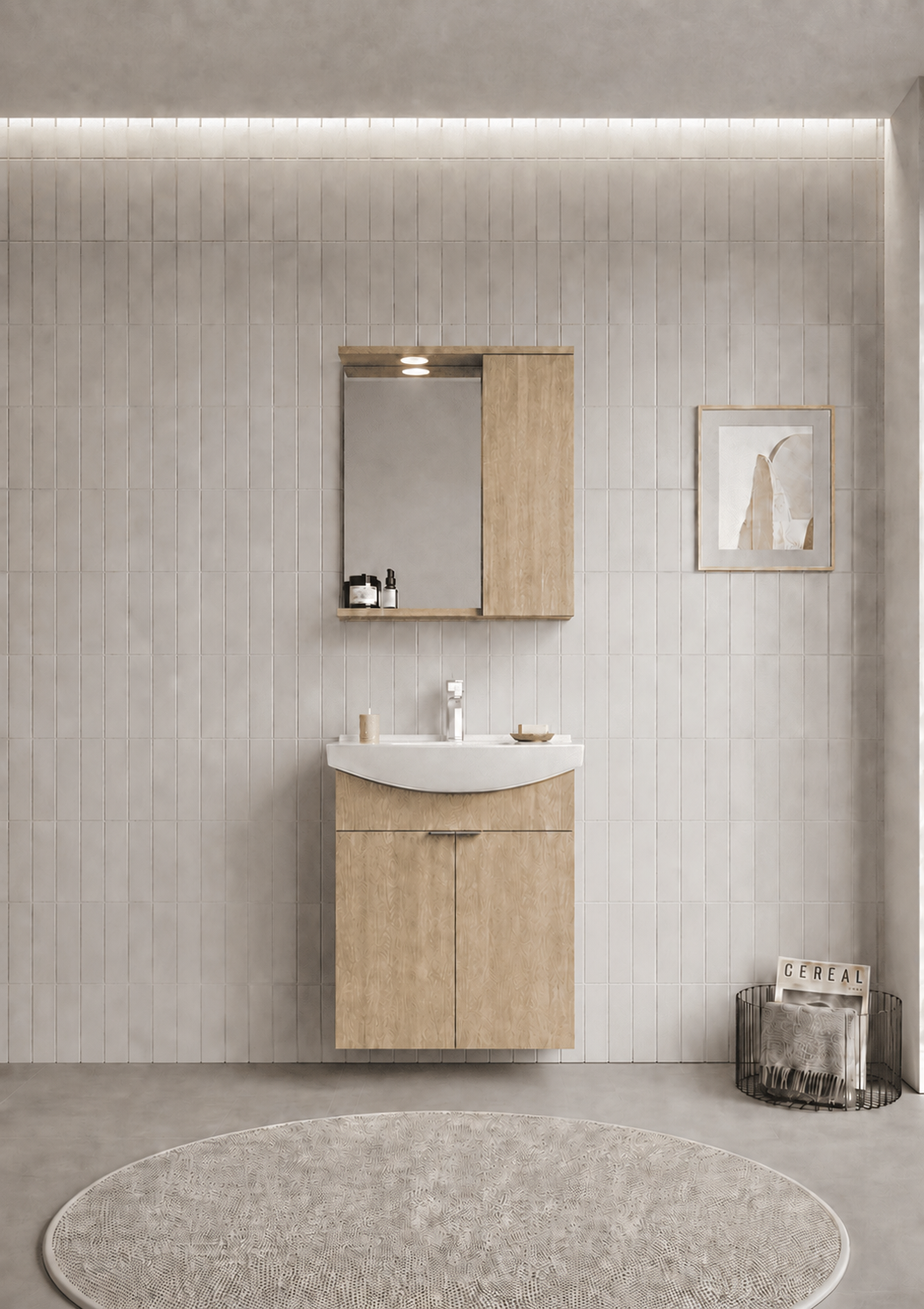 PURUS 65 TKM ASMA TK KUTU BUDVAORKA5007992Banyo Dolabı Takımı