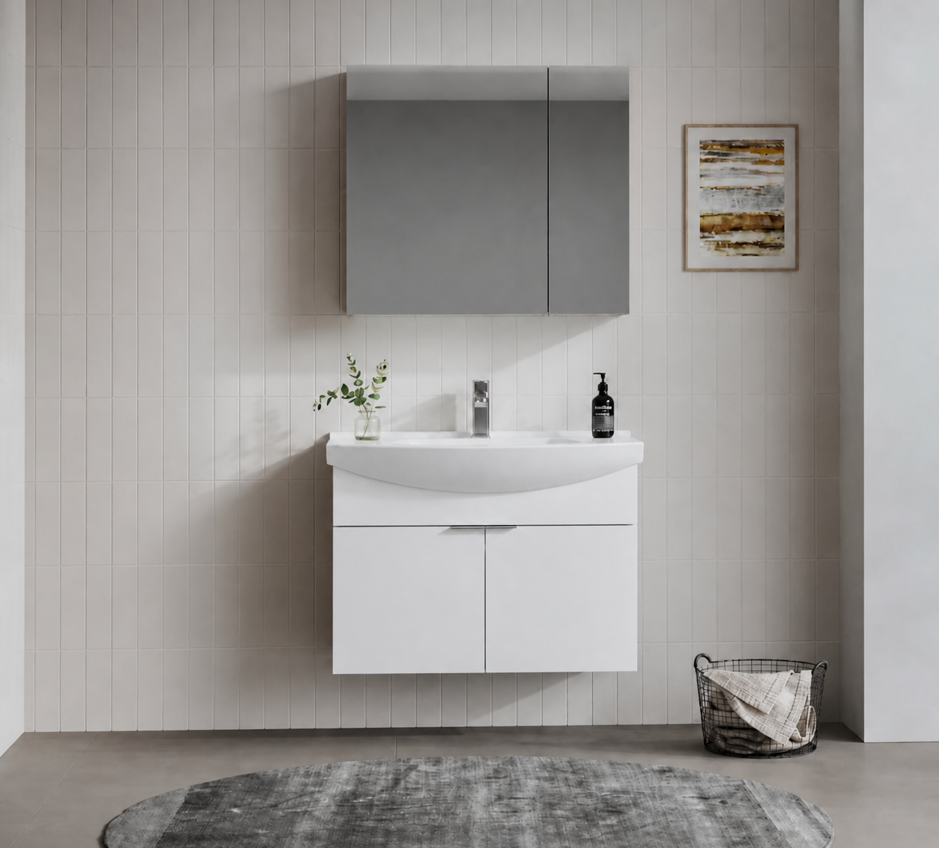 PURUS 80 TKM ASMA DOLAPLI P.BEYAZORKA5008344Banyo Dolabı Takımı