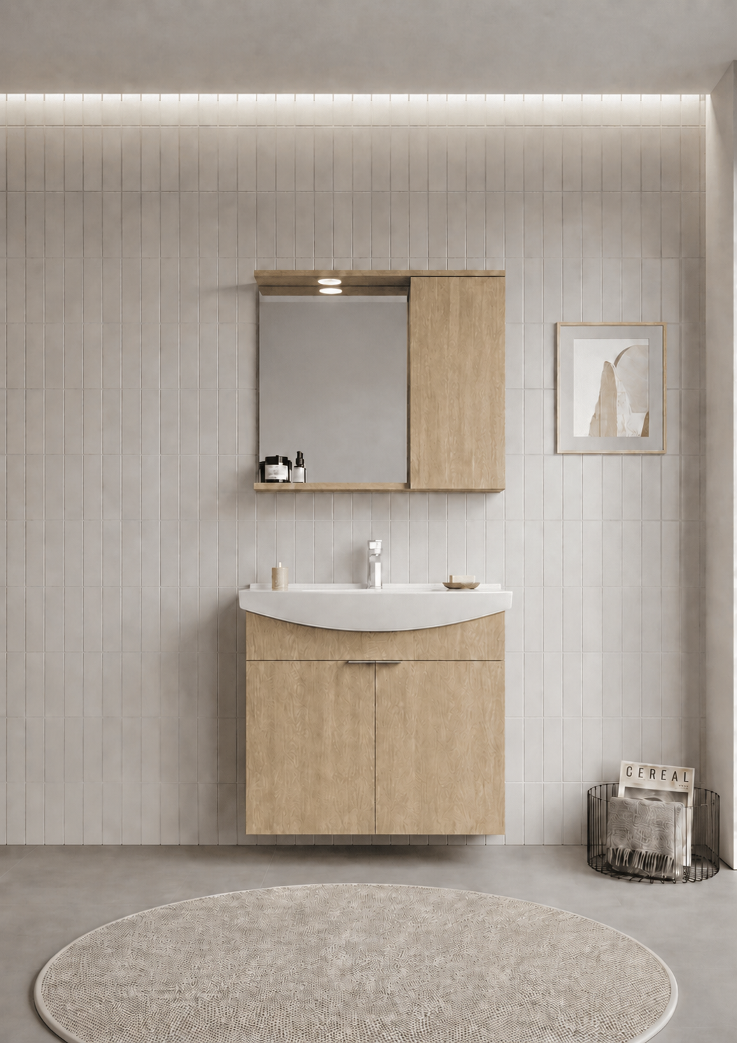 PURUS 80 TKM ASMA TK KUTU BUDVAORKA5007993Banyo Dolabı Takımı