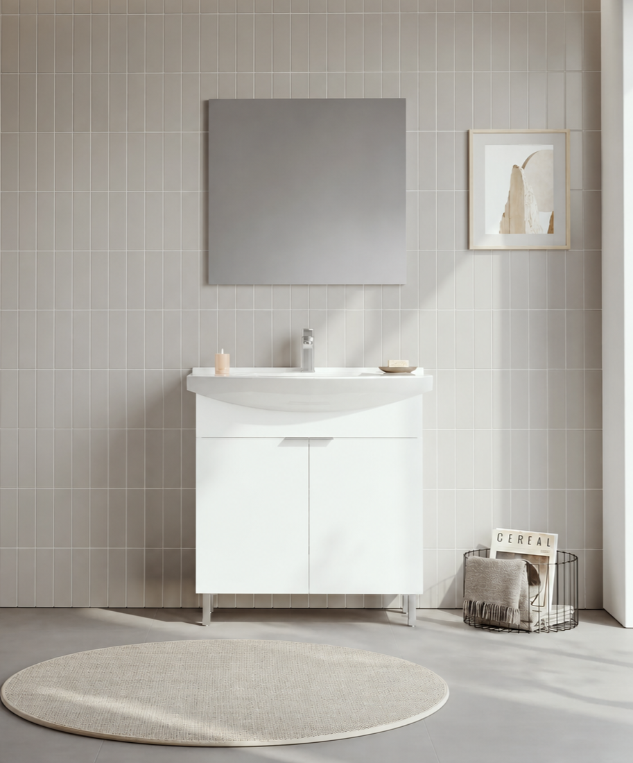 PURUS 80 TKM AYAKLI DZ AYNA P.BEYAZORKA5008473Banyo Dolabı Takımı