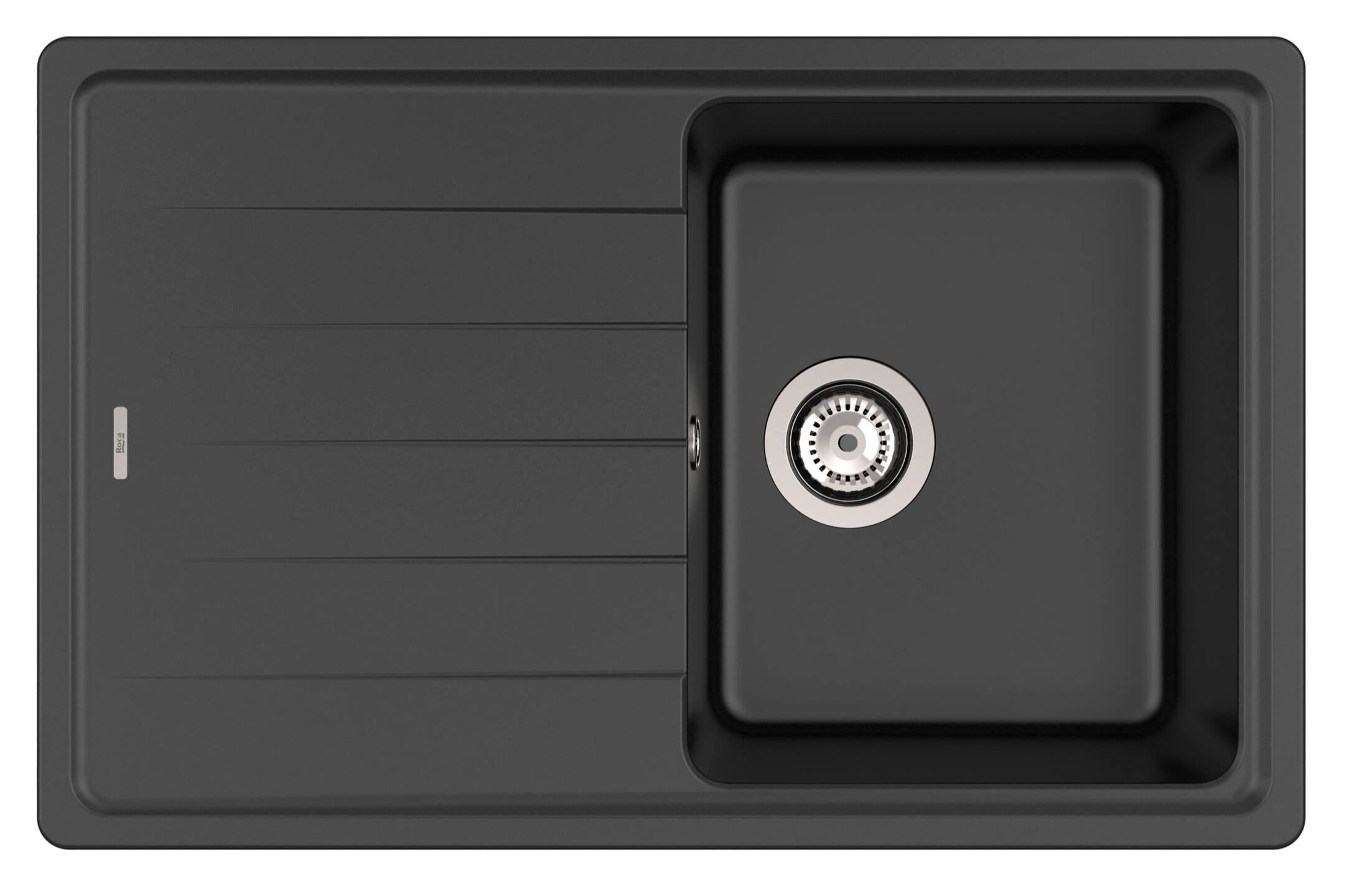 Roca Eviye, Bergen Quarzex®, Tek Gözlü, Siyah, 780X500 A880180940RocaA880180940Tezgah Üstü Lavabo Modelleri ve Fiyatları | Banyo Dizayn