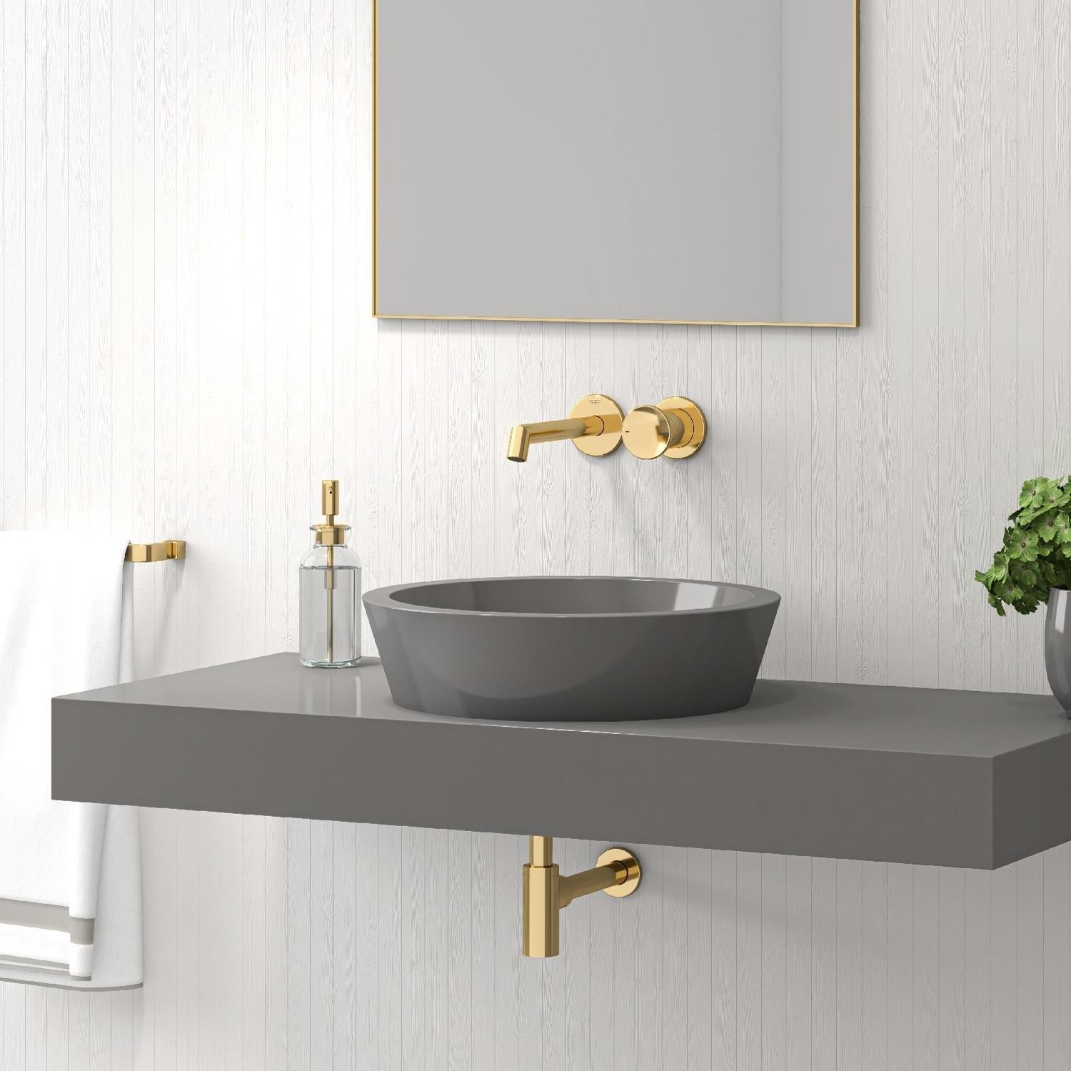 Teska Lavabo Bataryası, Arte Ankastre, Altın, E5507TeskaE5507Lavabo Bataryaları