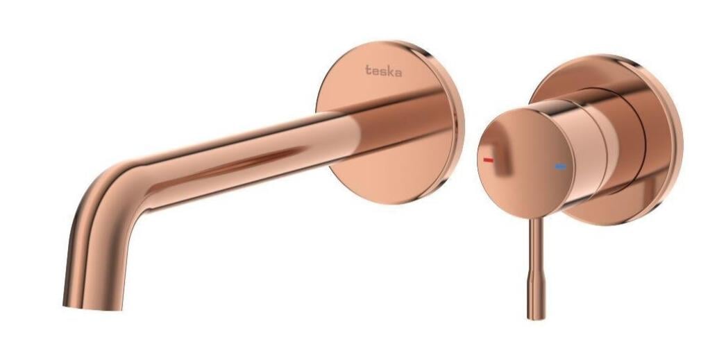 Teska Lavabo Bataryası, Atlas, Ankastre, Rose Gold, E5709TeskaE5709Lavabo Bataryaları
