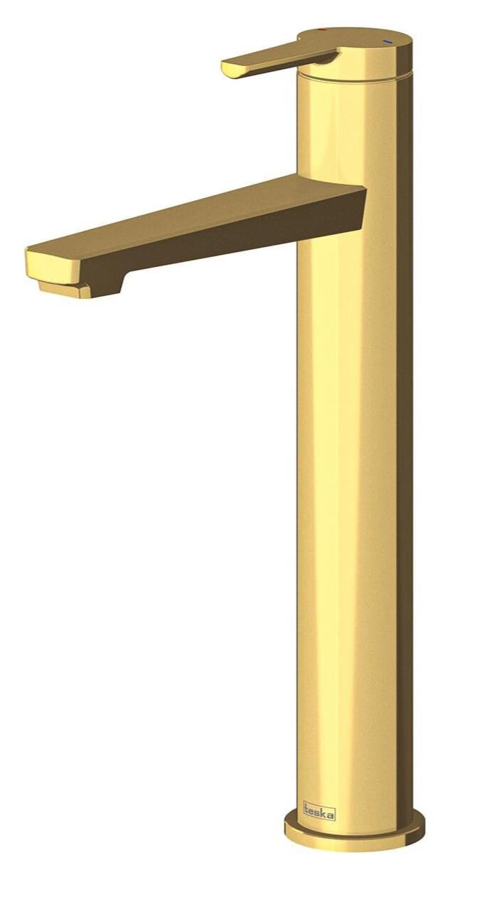 Teska Lavabo Bataryası, Liva Leo Uzun, Altın, E5427TeskaE5427Lavabo Bataryaları