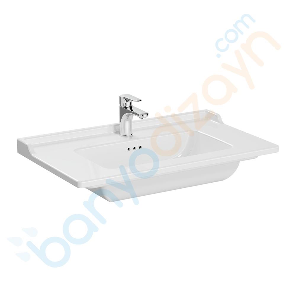 Vitra Integra Klasik Etajerli Lavabo, 80 cm, 7001B003-0001 VitrA7001B003-0001Etajerli Lavabo