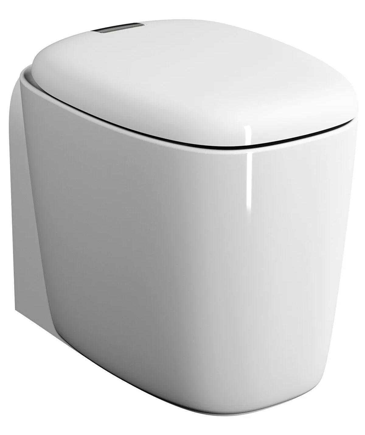 VitrA Klozet, Yerden, Tek, Plural Rim-Ex, Duvara Tam Dayalı, Klozet, 55 cm, Parlak Beyaz, 7815B403-0090 VitrA7815B403-0090Yerden Klozet