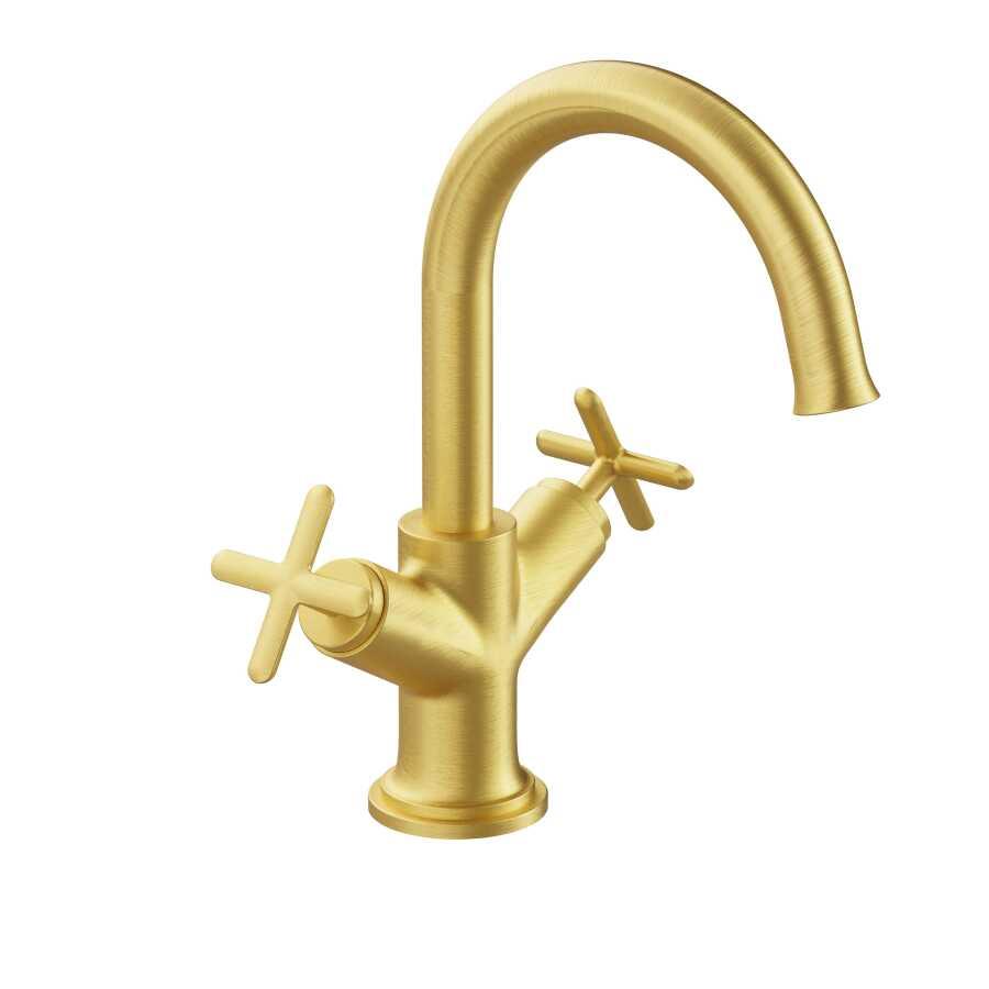 Vitra Lavabo Bataryası, Origin, Classic (Çift Kumandalı) Fırçalı Altın, A4288425VitrAA4288425Lavabo Bataryaları