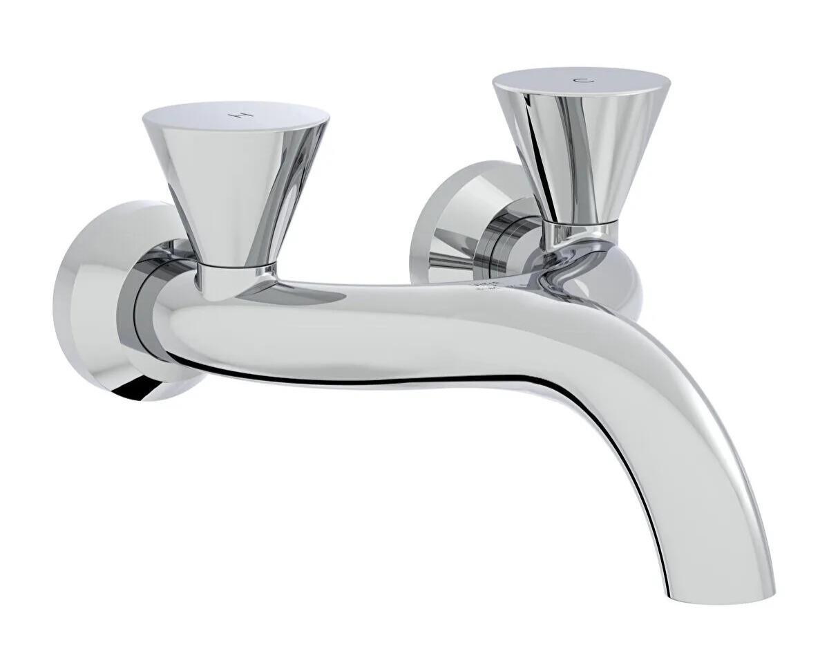 Vitra Lavabo Bataryası,Duvardan, Liquid, A42748 VitrAA42748Lavabo Bataryaları