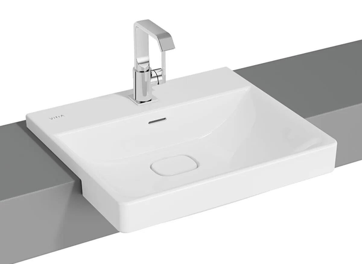 Vitra Lavabo, Metropole, Yarım Tezgah, 55 cm, 7531B003-0001VitrA7531B003-0001Tezgah Üstü Lavabo Modelleri ve Fiyatları | Banyo Dizayn