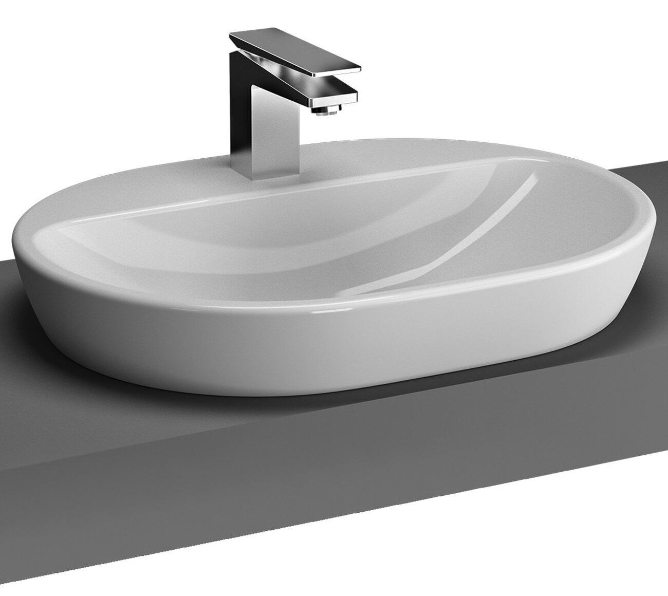 Vitra Metropole Armatür Bantlı Oval Çanak Lavabo, 60 cm, 5943B003-0001 VitrA5943B003-0001Çanak Lavabo