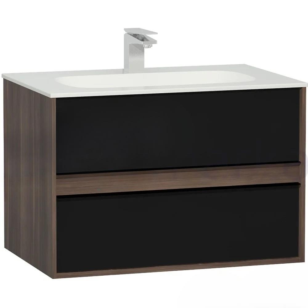 Vitra Metropole Lavabo Dolabı, 2 Çekmeceli, Infinit lavabolu, 80 cm, Erik 58181VitrA58181Lavabo Dolabı