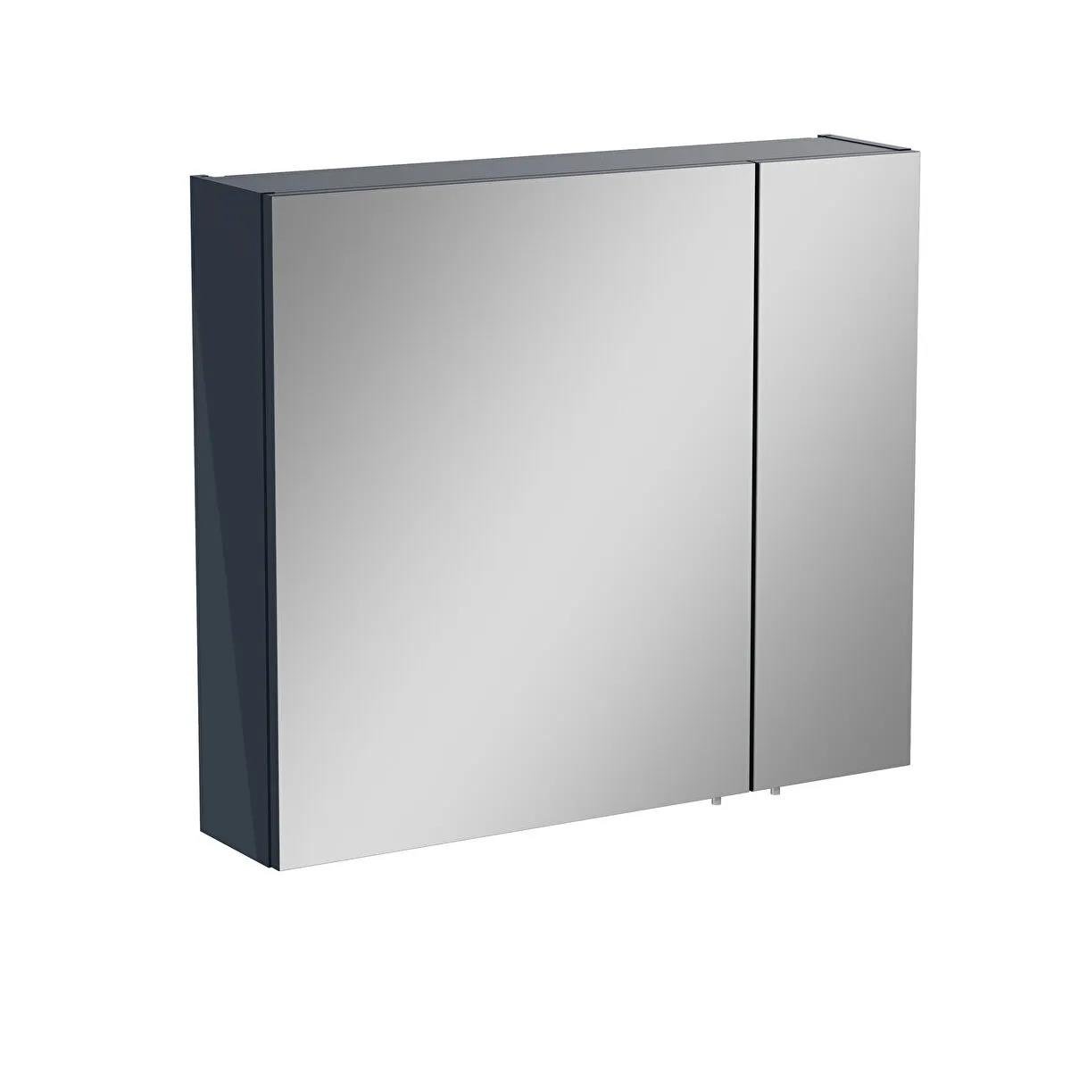 Vitra Mia Asimetrik Dolaplı Ayna, 80 cm, Parlak Antrasit 67705VitrA67705Ayna Ve Dolaplı Aynalar