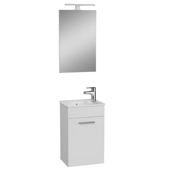 Vitra Mia Kapaklı Lavabo Dolabı - Düz Ayna Seti 40cm, Parlak Beyaz 69576VitrA69576Banyo Dolabı Takımı