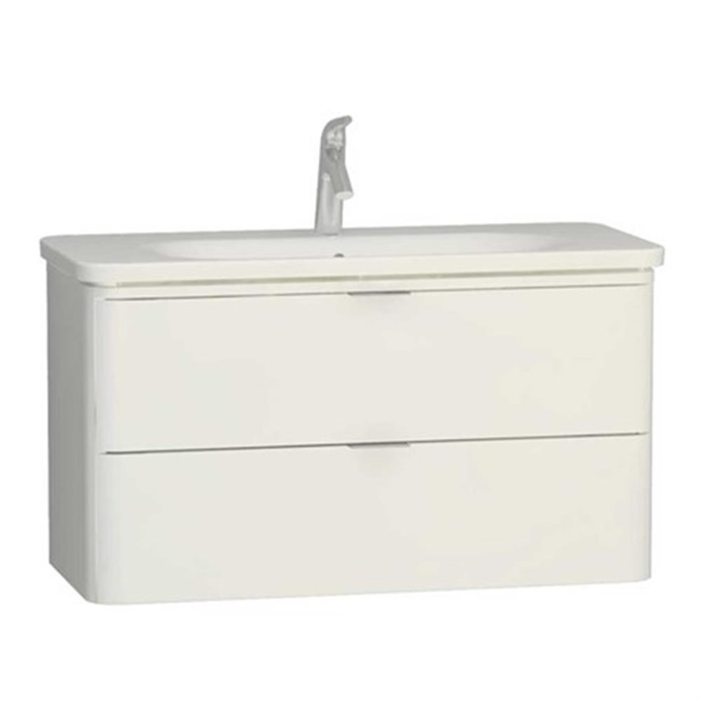 Vitra Nest Trendy Lavabo Dolabı Çift Çekmeceli 100 Cm, Parlak Beyaz (Lavabo Dahil) 56442VitrA56442Lavabo Dolabı