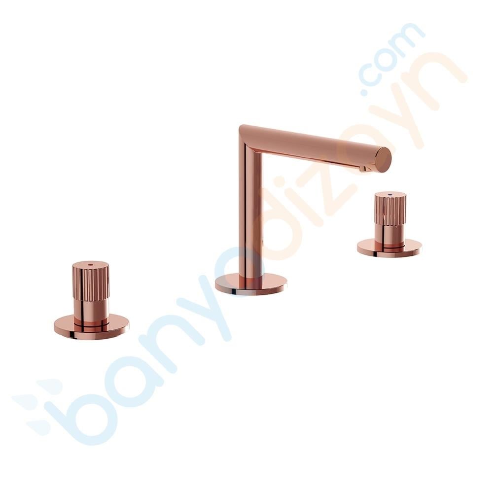 Vitra Origin Ankastre Lavabo Bataryası (3 Delikli Lavabolar için), Bakır, A4258326 VitrAA4258326İki Ve Üç Delikli Lavabo Bataryaları