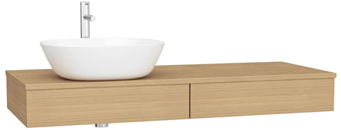 Vitra Origin Çekmeceli Tezgah, 120 cm, Açık Meşe, 65681 VitrA65681Lavabo Dolabı