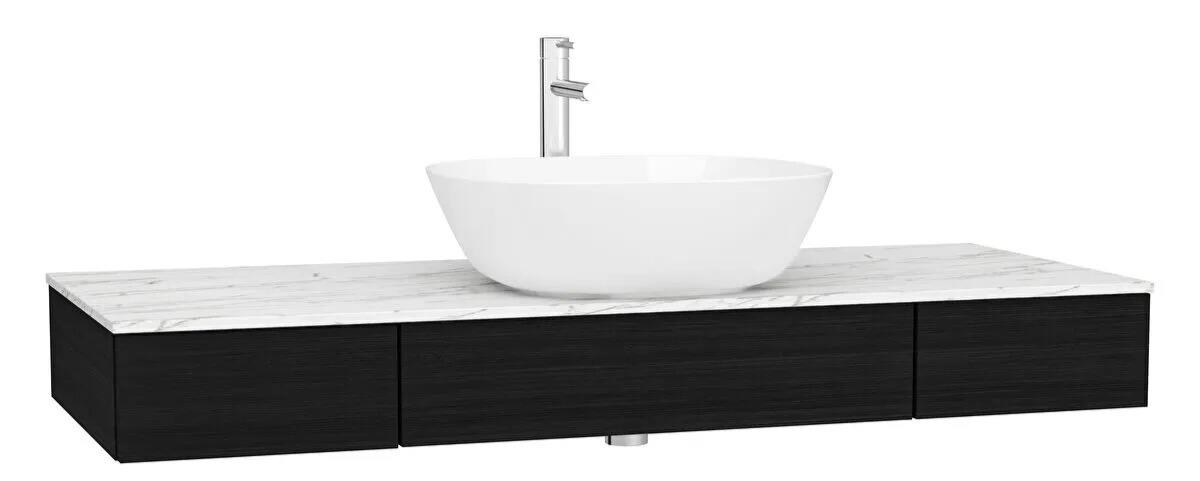 Vitra Origin Çekmeceli Tezgah, 120 cm, Hareli Siyah Meşe, 65686 VitrA65686Lavabo Dolabı