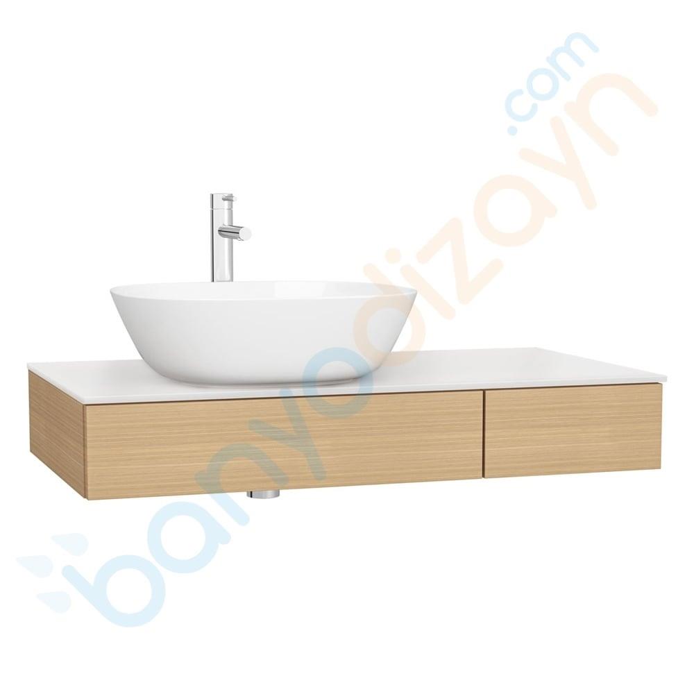 Vitra Origin Çekmeceli Tezgah, 90 cm, Açık Meşe, 65675 VitrA65675Lavabo Dolabı