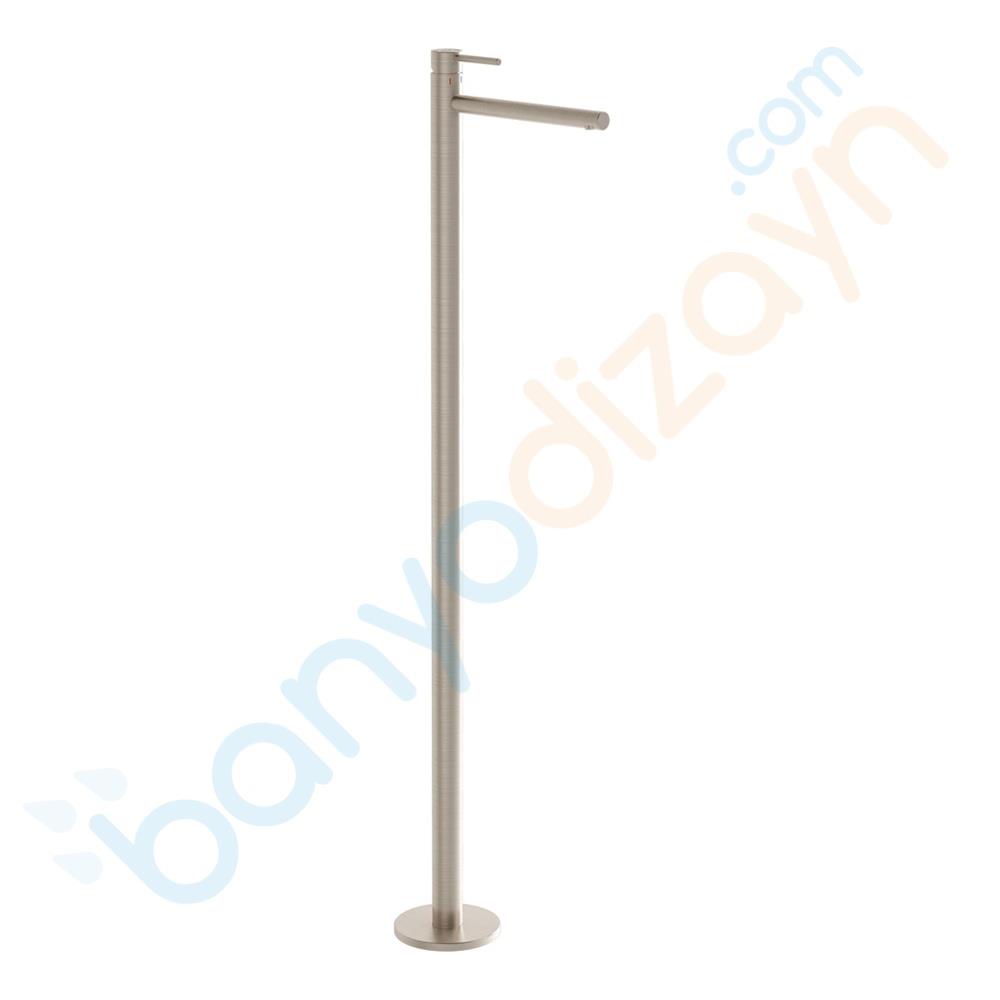 Vitra Origin Yerden Lavabo Bataryası, Fırçalı Nikel, A4266334 VitrAA4266334Lavabo Bataryaları