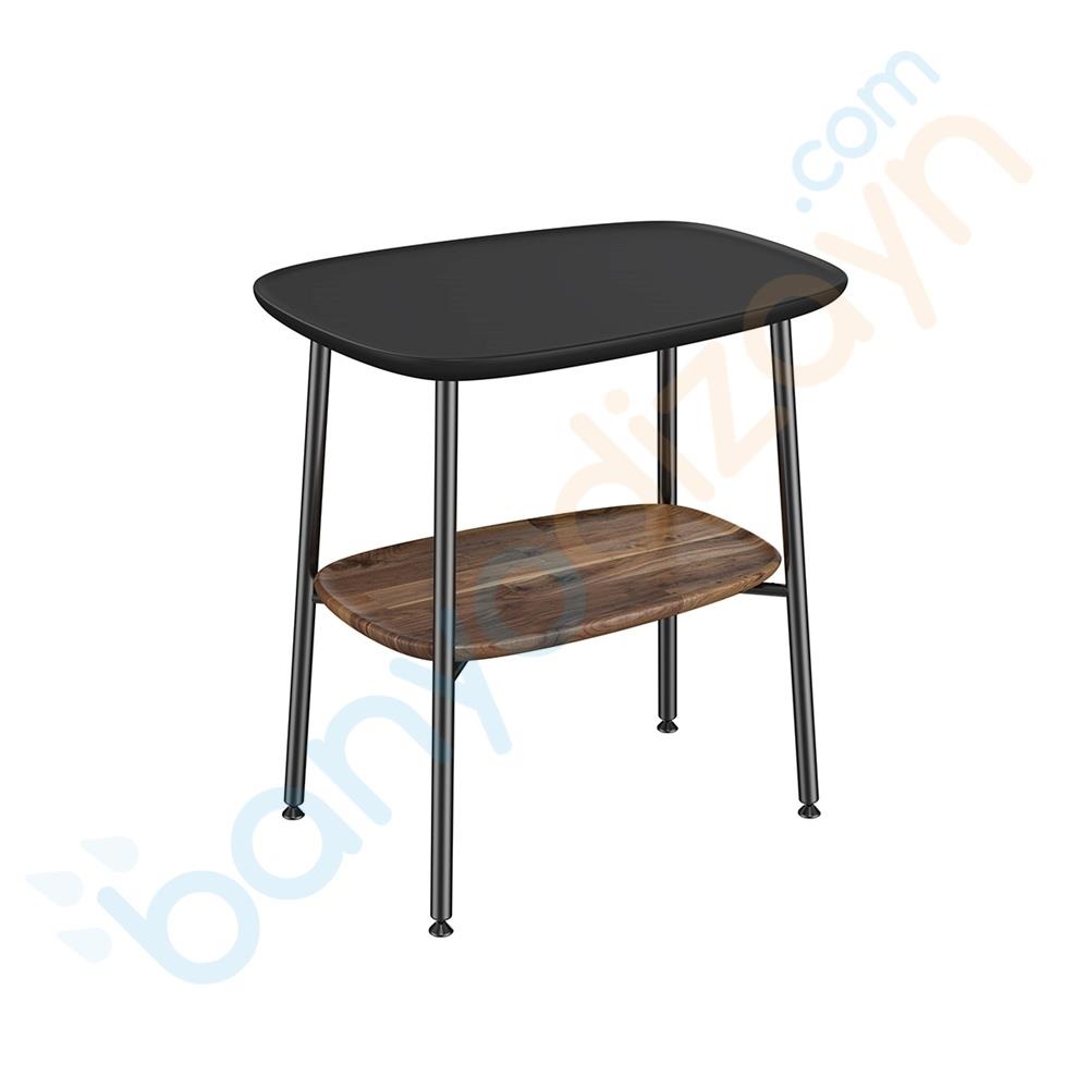 Vitra Plural Küçük Masa, Mat Siyah, 55 cm, 64066 VitrA64066Banyo Mobilyası