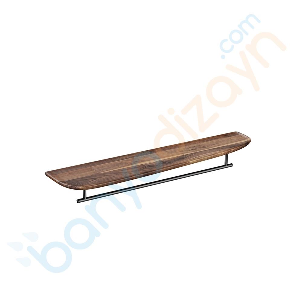 Vitra Plural Uzun Raf Metal Havluluklu, Amerikan Ceviz, 75 cm (Sağ), 64063 VitrA64063Banyo Havluluk