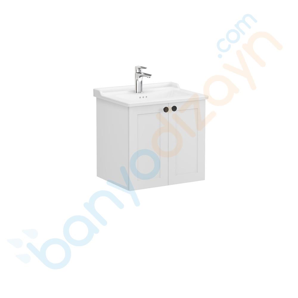 Vitra Root Classic Kapaklı Lavabo Dolabı 60 Cm Mat Açık Gri (Klasik Lavabo Dahil) 68702VitrA68702Lavabo Dolabı