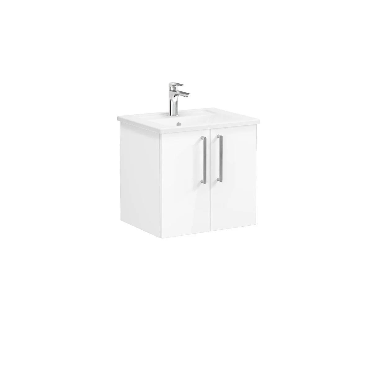 Vitra Root Flat Kapaklı Lavabo Dolabı 60 Cm Parlak Beyaz (Köşeli Lavabo Dahil) 66354VitrA66354Lavabo Dolabı
