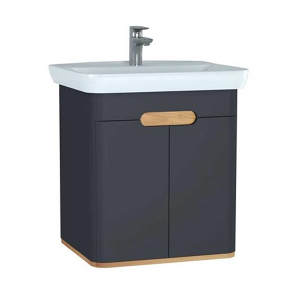 Vitra Sento Kapaklı Lavabo Dolabı, Ayaksız, 65 Cm, Mat Antrasit 60805VitrA60805Lavabo Dolabı