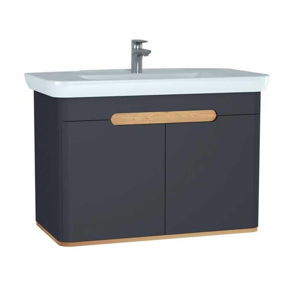 Vitra Sento Kapaklı Lavabo Dolabı, Ayaksız, 100 Cm, Mat Antrasit 60811VitrA60811Lavabo Dolabı