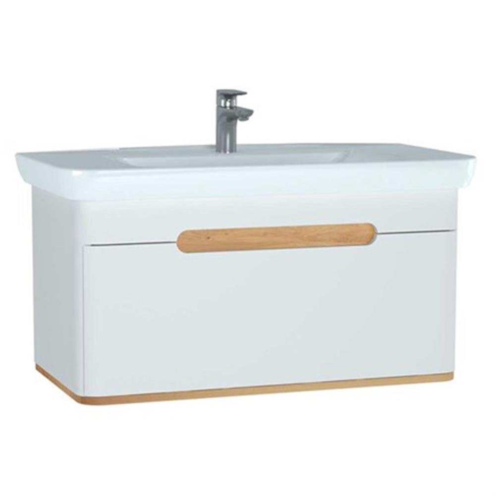 Vitra Sento Tek Çekmeceli Lavabo Dolabı, Ayaksız, 100 Cm, Mat Beyaz 60814VitrA60814Lavabo Dolabı