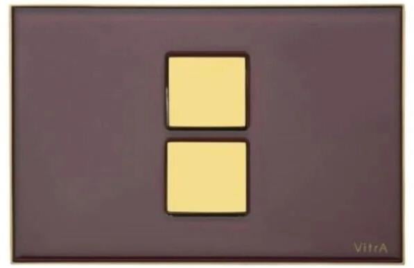 Vitra Twin 2 Altın Cam Kumanda Paneli, Bordo-Altın 740-0322VitrA740-0322Kumanda Paneli