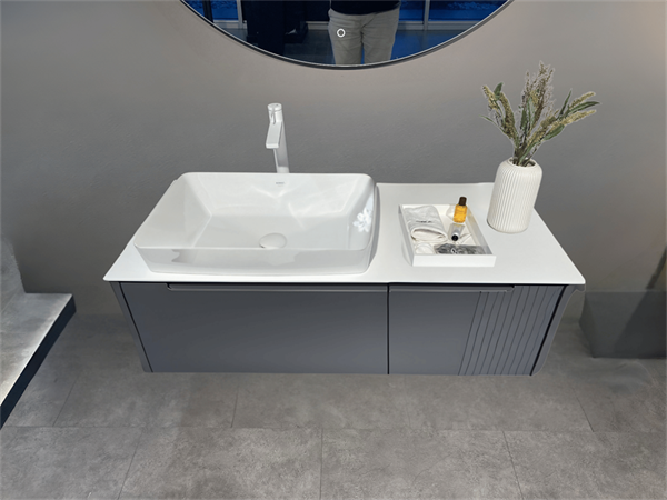 Orka Biella 120 cm Mat Antrasit Banyo Dolabı Alt Modül ve LavaboORKA