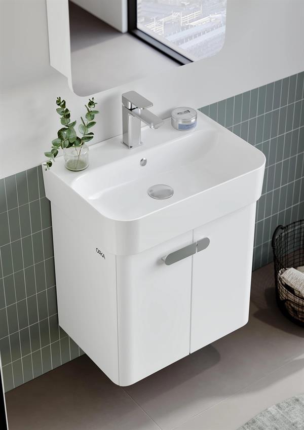 Orka Orbit 55 cm Beyaz Banyo Dolabı Alt Modül ve LavaboORKA