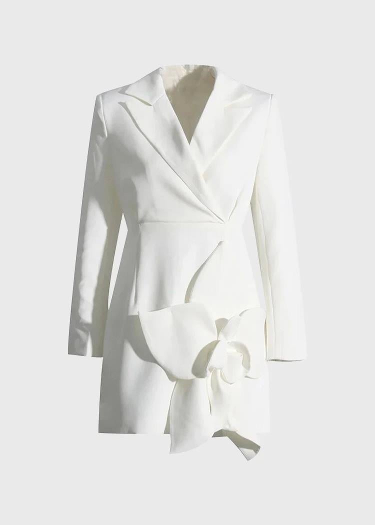 Beyaz Mini Ceket Elbise