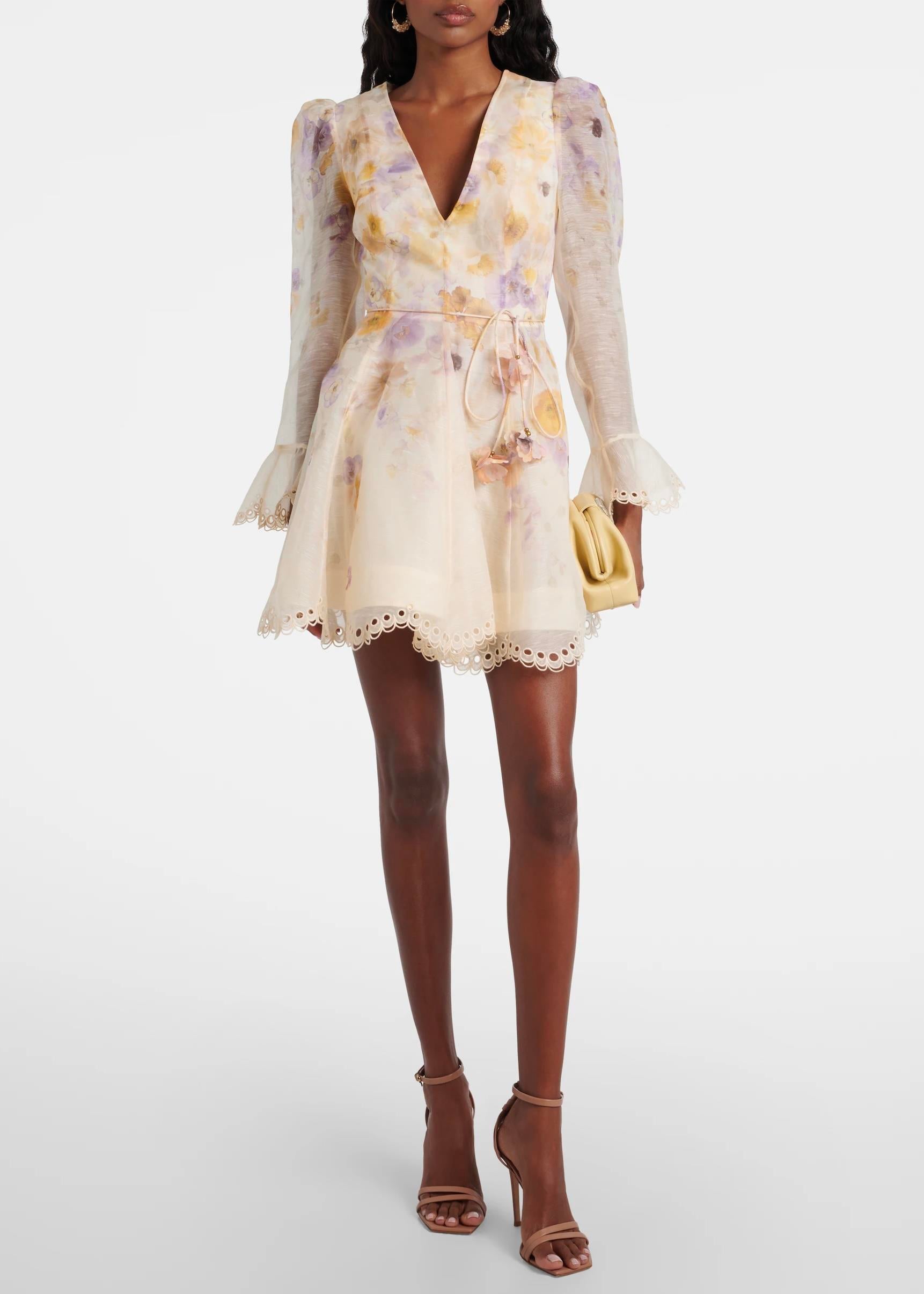 Çiçek Desenli Mini Elbise