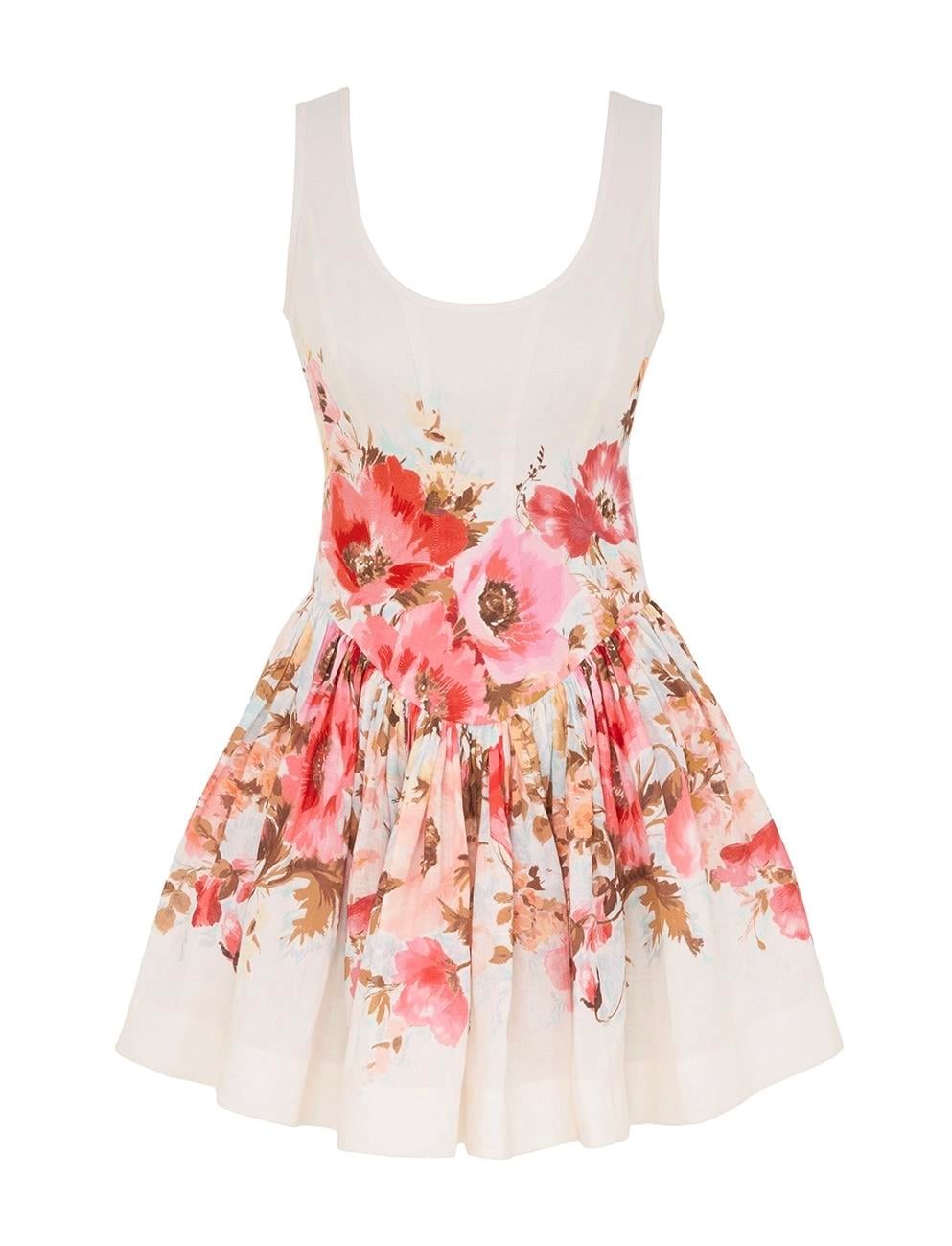 Çiçek Desenli Mini Elbise