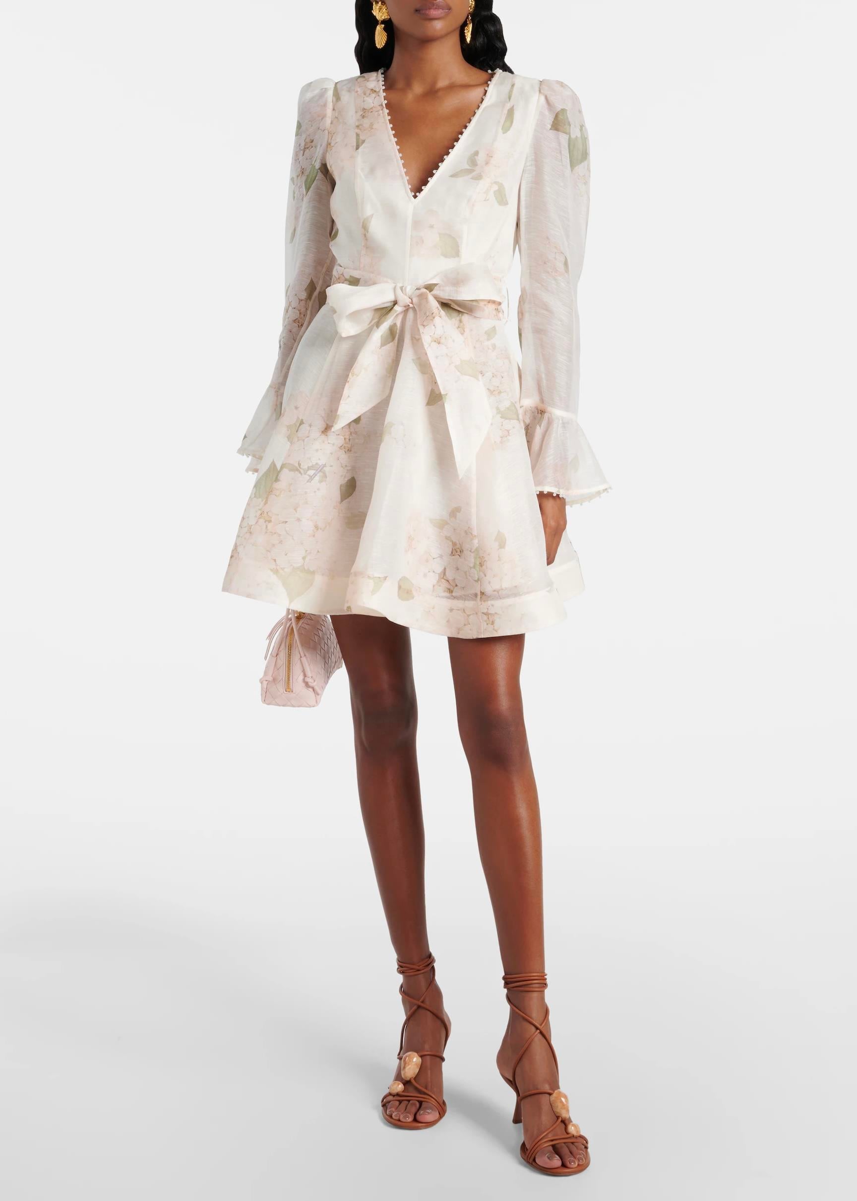 Çiçek Desenli Mini Elbise