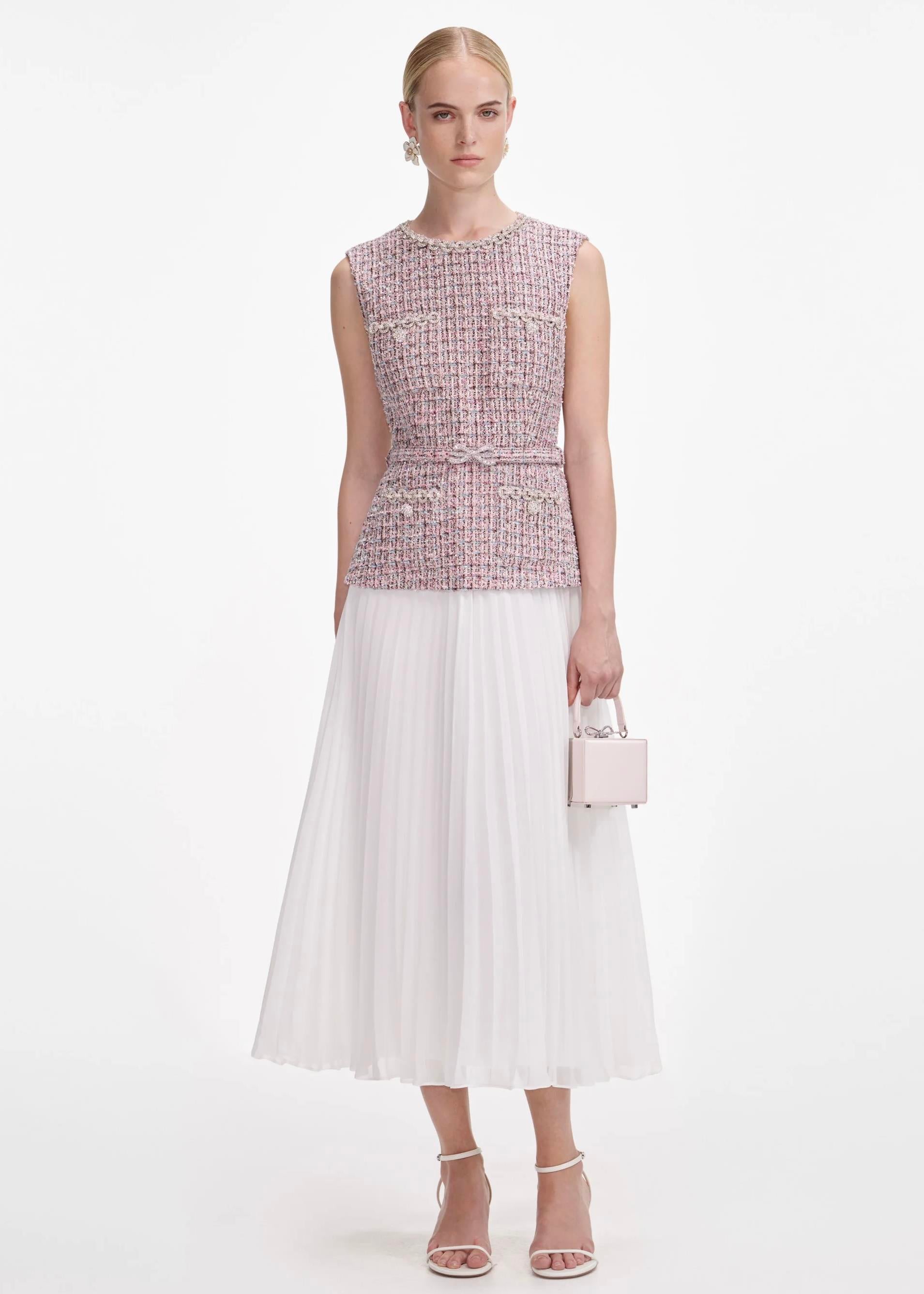 Eteği Pileli Kemerli Tüvit Midi Elbise